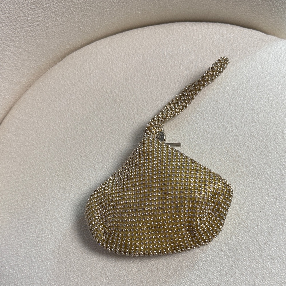 Gold Satin mini Clutch